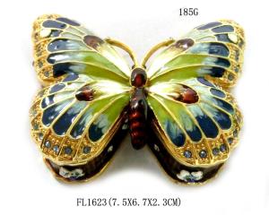 China Metal Jewelry Boxes Material butterfly box for wedding gifts factory