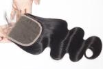 Natural Baby Hair 4X4 Lace Top Closure Hair Extensions 18 Inch OEM