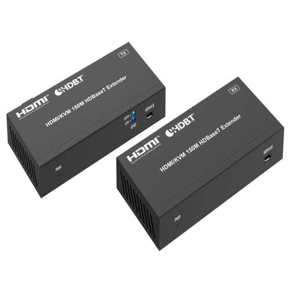 China 150m USB KVM HDMI HDBaseT Extender& KVM Extender over ethernet factory