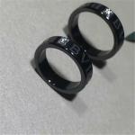 Luxury jewe factory series black ceramic diamond ring