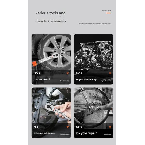 Boben32pc 1/4 Xiaofei Torque Wrench Set Bicycle Motorcycle High Precision Torque Moment kg Tool