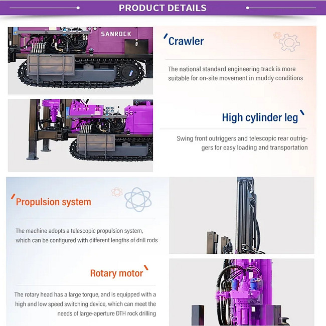 Portable Well Drilling Rig Bore hole Deep 200m Hydraulic Water Well Drilling Equipment
