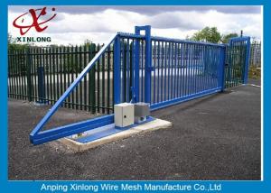 China Dark Green Decorative Automatic Sliding Gates OEM / ODM Available factory