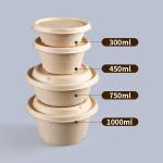 Customizable Design 1000ml 32 Oz Paper Bowls For Food Environmental Friendly