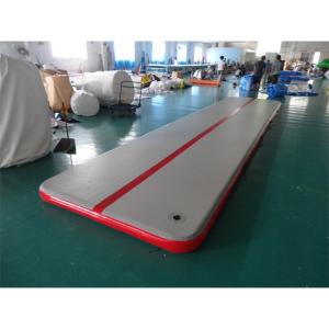 China Sealed 10mL Gym Inflatable Tumble Air Mattress In Red and Gray factory