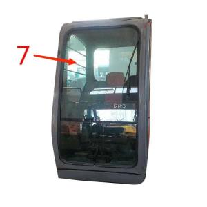 China Good Thermal Stability Excavator Cab Glass Right Side Big Tempered Glass factory