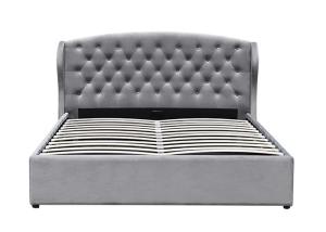 China 4 FT Ottoman Tufted Storage Bed Foot Lift Open Gas With Headboard Grey factory
