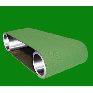 China 1.6mm Thickness PVC Conveyor Belt Diamond Top Baggage Conveyor Belt Green Black on sale