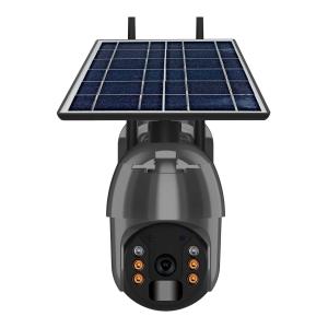 China 8W 4G Solar Security Camera 1080P 2 Way Audio PIR Solar Spotlight Camera factory