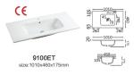 Ceramic Large Bathroom Rectangular Vessel Sink Vanities 1000mm