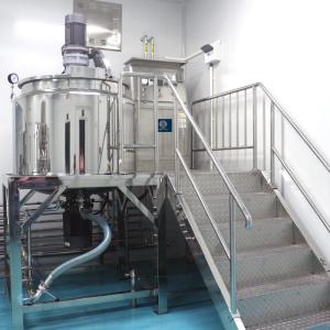 China Cosmetic Industry Liquid Homogenizer Mixer With Three Layer Stainless Steel Pot Body factory