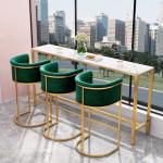 Commercial Metal Bar Stools High Stool With Velvet / PU Seat