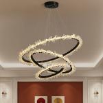 Simple Atmosphere Crystal Wreath Modern Pendant Light Postmodern Living Luxury
