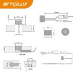 Recessed Cabinet Touch Sensor Dimmer Switch For LED Light