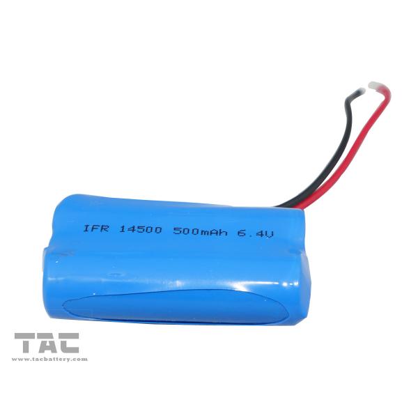 6.4V LiFePO4 Battery Pack 14500 500mAh For Decorative Lighting