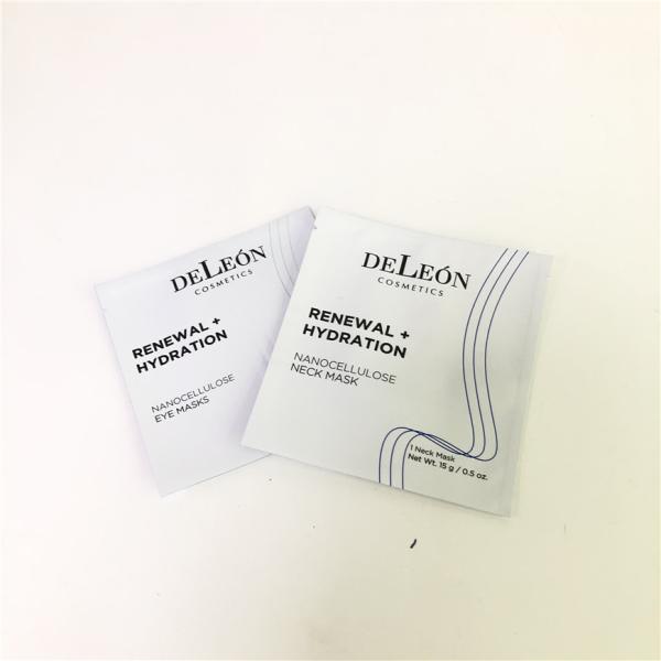 Flat White Mask Bag Customzed Cosmetic Sample Small Sachet Sample Cream Packaging Bag