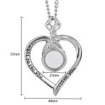 Sublimation Blanks Heart Button Necklace Sublimation Products For Valentine'S