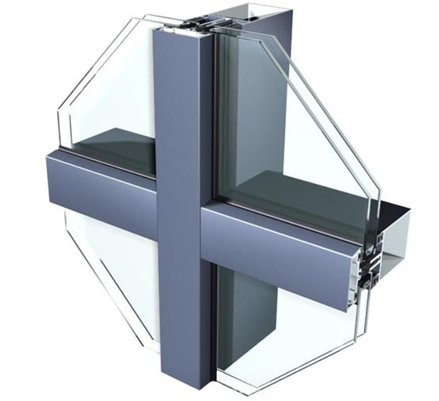6063 Soundproof Construction T5 Aluminium Curtain Wall Profile