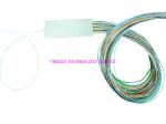 Mini Module Steel Tube 1X64 Fiber Optic PLC Splitter SC Blue Connectors