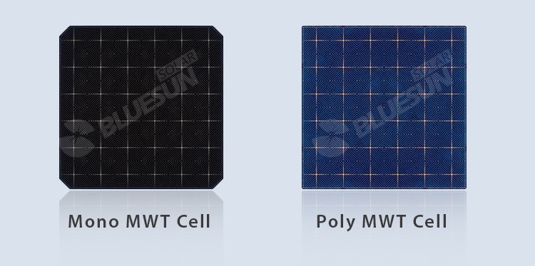 Bluesun MWT Solar Panel 330W 340W 350W 380W Poly Solar Panels With MWT Technology Panel