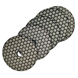 China Round Flexible Resin Bond Diamond Hand Dry Polishing Pad and Buffing Pad for Stone factory