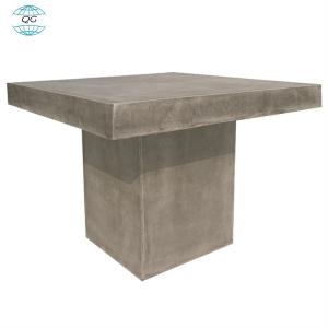 China High durable grc cement concrete table with steel wood leg concrete table sets furniture factory