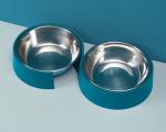 Stainless Steel Double Pet Feeder Bowls With Non Slip Bottom