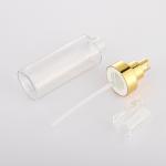 Factory price high quality transparent gold pump lotion body cleanser empty