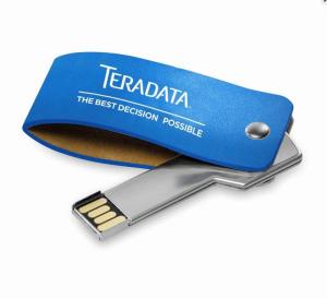 China Key Shaped USB Stick with Leather Cover factory
