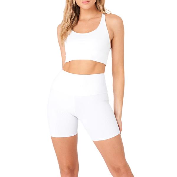 High Elastic Spandex Women's Shorts Yoga Gym Sport Short Leggings Rib Mini Biker
