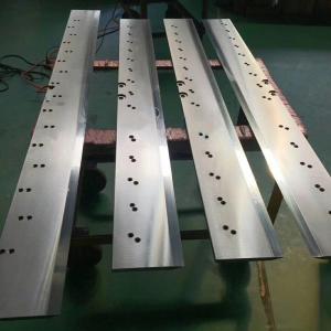China Longer Lifetime TC inlay D2 M2 PM Crosscut Shear Straight Blade Sheeter Knives For Paper Cutting Machines factory