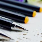Gel pen,Promotional gel-ink pen with cap,black rubber gel-ink pen with metal