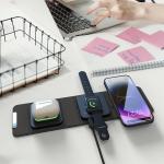 Wireless Charging Smart Watches Supported by Multifunction PU Leather Charger