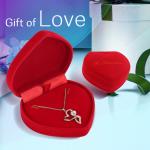 Rose Gold Crystal Double Heart Necklace 18in 0.29oz Austrian crystal Crystals