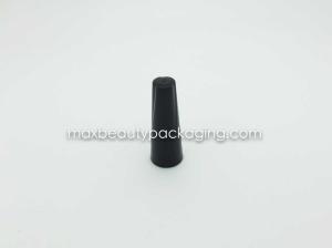 China N2027 uv matte black nail polish cap nail polish packaging cone-shape single cap uv coating color available flat brush factory
