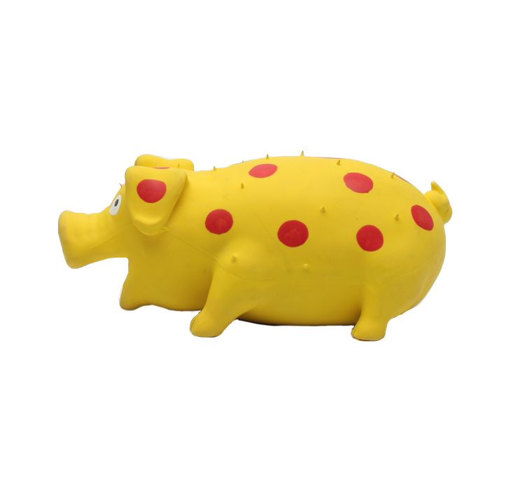 Customized Pig Pattern Latex Pet Toys For Dog Squeeze Grunting Sound Play