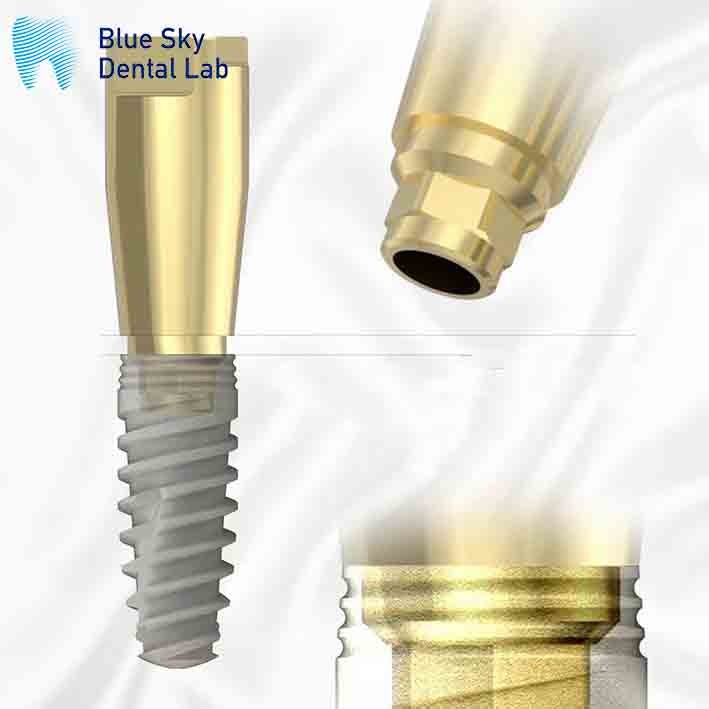 Anti Rotation ASC Abutment 0-35 Degree Silver Angled Screw Channel Abutment