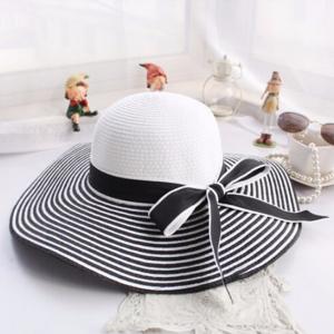 China Windproof Strap Design Women's Floppy Straw Sun Hats , Wide Brim Straw Cap factory