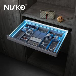 China Pull out Jewellery Organizer Drawer with Led Light factory