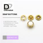 Gold Color Nickel - Free Prong Pearl Snap Fasteners
