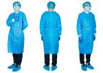 Dustproof CE Dental Blue Medical Disposable Gowns Non Woven SMS Isolation Dental