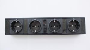 China German 4 Outlets European Power Strip Bar With Line Attached Connector IEC 320 factory