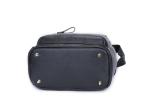 Real Cow Leather Multifunctional Bag , Large Capacity Student Black Backpack
