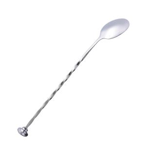 China 28 cm long stainless steel screw handle mixing spoon Cocktail bartender tools factory