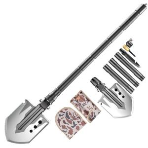 China Aluminum Alloy Multipurpose Camping Shovel Straight Handle Type factory