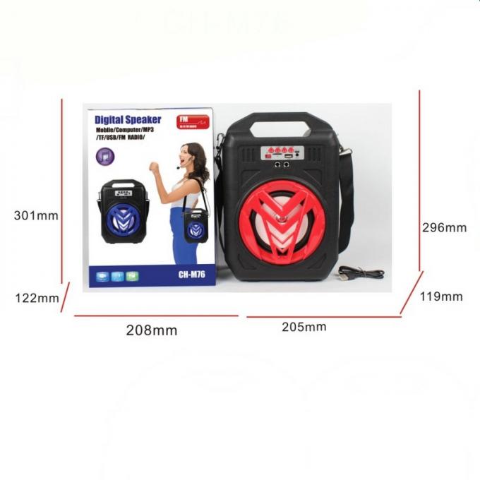 CH-M76 barrel microphone Bluetooth speaker  Four Colors Aviliable for Customer(Red/Blue/Silver
