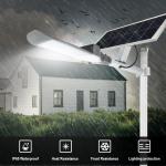 IP66 High Power Solar Street Light 150 Watt 200 Watt 400 Watt 6000k With Battery