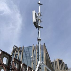 Galvanized Cell Phone Steel Pole Telecommunication Rooftop Tower