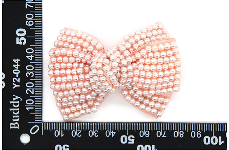 Custom Fashion Pearl Shoe Clips 75*55mm With Special Cloth Material