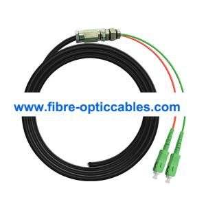 China 2 Core LSHZ OS2 Waterproof Fiber Optic Cable SC APC Optical Fiber Pigtail factory